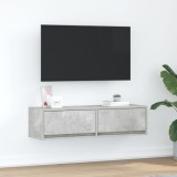vidaXL Dulap TV, gri beton, 100x31x25,5 cm, lemn prelucrat