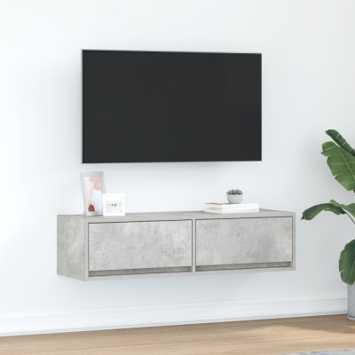 Gossi dulap tv gri concret 100x31x25,5 cm lemn prelucrat foto