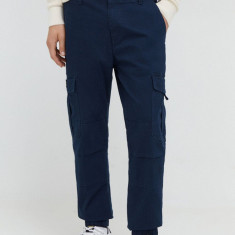 Tommy Jeans pantaloni barbati, culoarea albastru marin