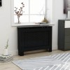 VidaXL Mască pentru calorifer, negru, 112 x 19 x 81,5 cm, MDF