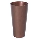 Ghiveci din plastic Slim Corten, interior / exterior, cu masca, rotund, maro, 20 x 38.1 cm