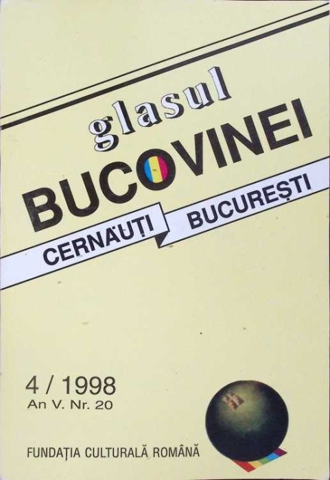 GLASUL BUCOVINEI CERNAUTI-BUCURESTI 4/1998-ALEXANDRINA CERNOV-263945