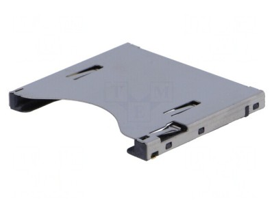 Conector pentru carduri SD push-push aurit SMT foto