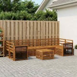 vidaXL Set de canapele de exterior 8 pcs natural Lemn Solid de Acacia 3384140