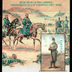 Romania 2002, LP 1585, 125 de ani Independenta de Stat a Romaniei, colita, MNH!