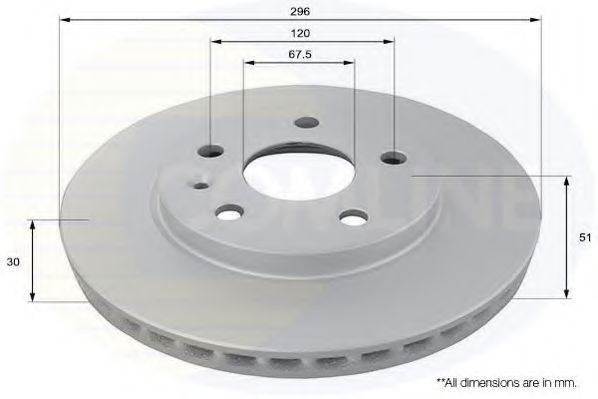 Disc frana CHEVROLET MALIBU (V300) (2012 - 2016) COMLINE ADC1143V