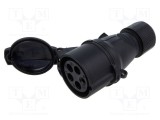 Conector alimentare AC trifazate AMPHENOL IP&amp;S 16A 415V mufă mamă 5 pini IP44