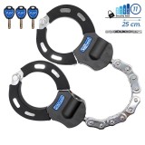 Cumpara ieftin Sistem anti-furt pentru bicicleta, trotineta sau scuter, 25 cm, EWLK31, negru | Motorevolution