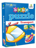 Bebe Puzzle - Mijloace de transport - Board book - Gama