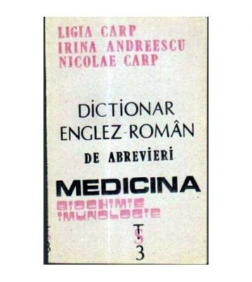L. Carp. I. Andreescu, N. Carp - Dictionar englez - roman de foto