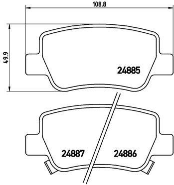 Placute frana spate Toyota Avensis Estate (Zrt27, Adt27), 02.2009-, marca SRLine S70-1542
