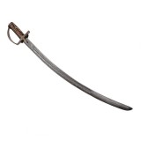 Sabie de husar polonez, otel carbon, 90.5 cm