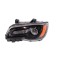 Far CHRYSLER 300, 04.2011-2014, partea Stanga, Taiwan, cu &amp;quot;lumina timp de zi&amp;quot; tip LED; Tip=USA; HiR2+PSY24W; manual; negru; halogen