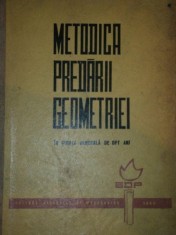 METODICA PREDARII GEOMETRIEI IN SCOALA GENERALA DE OPT ANI 1965 foto