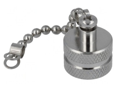 Capac protecție conectori M12 IP67 metal cu lănțișor foto