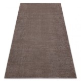 Covor Soft 2485 T70 55 culoare, solidă bej &icirc;nchis, 80x150 cm, Dreptunghi, Polipropilena