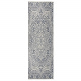 Cumpara ieftin Covor de exterior, model albastru, 80x250 cm, țesătură plată