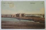 CONSTANTA , PORTUL SI SILOZURILE , CARTE POSTALA , 1914