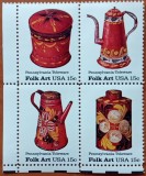 U.S.A-1977-''ART-POPULARA-AMERICANA-FOLK''-bloc de 4val''.- (Cat Scot=4$)-mnh-netampilat-Vezi-Scan