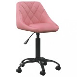 vidaXL Scaun de birou, roz, catifea