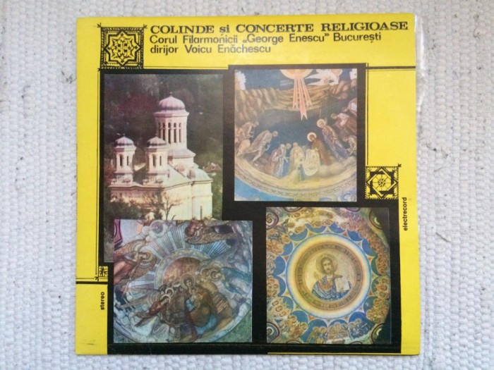 Colinde si concerte religioase Corul Filarmonicii George Enescu Voicu Enachescu disc vinyl lp muzica corala ST EXE 03876 VG+