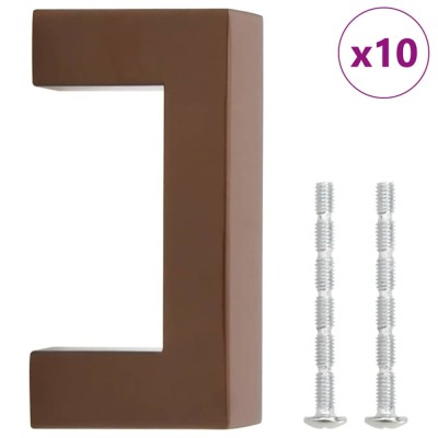 Manere de dulap, 10 buc., bronz, 64 mm, otel inoxidabil foto