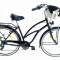 Bicicleta dama Cruiser cu cos rachita Davi&reg; Bianca, Aluminiu, 7 viteze Roata 28&quot;, 160-185 cm inaltime, Negru