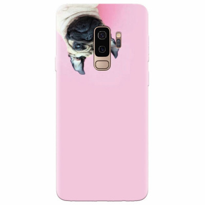 Husa silicon pentru Samsung S9 Plus, Dog And Pink foto