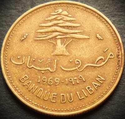 Moneda exotica 10 PIASTRES - LIBAN, anul 1969 * cod 5131 B = excelenta foto