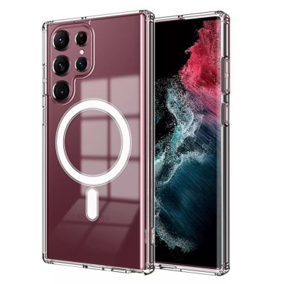 Huse silicon cu incarcare magetica wireless pentru Samsung S22 Ultra foto