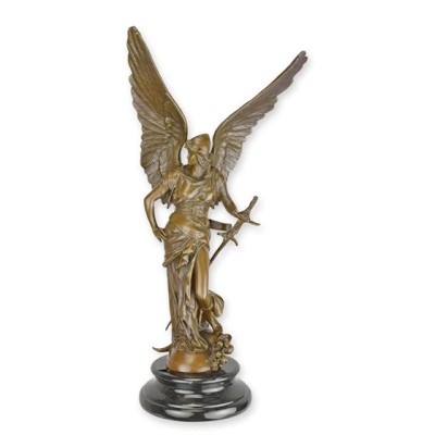 Pacea inarmata-statueta din bronz cu un soclu din marmura BX-75 foto