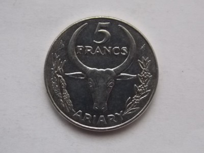 5 FRANCS 1988 MADAGASCAR foto