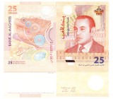 Maroc 25 Dirhams 2012 P-73 Hibrid Comemorativa UNC