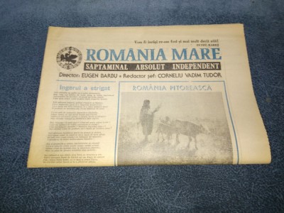 REVISTA ROMANIA MARE 21 AUGUST 1992 foto