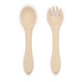 Petite&amp;Mars Take&amp;Match Silicone Cutlery tac&acirc;muri Desert Sand 6 m+ 2 buc, Petite&amp;Mars_SP