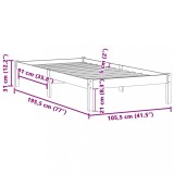 Cumpara ieftin Cadru de pat fără saltea, 100x190 cm lemn masiv de pin, dublu