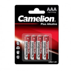 Baterie Camelion Plus Alkaline AAA R3 1,5V alcalina set 4 buc.