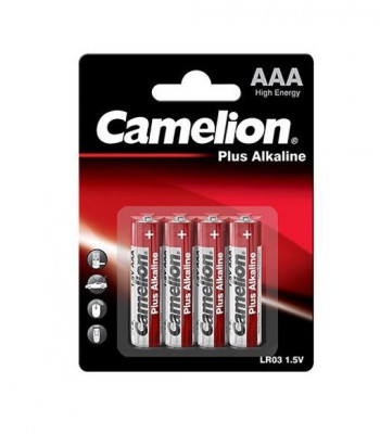 Baterie Camelion Plus Alkaline AAA R3 1,5V alcalina set 4 buc. foto