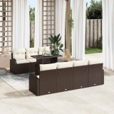 VidaXL Set de canapele pentru grădină 8 pcs Maro 100 x 55 x 73 cm