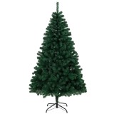 HOMCOM Brad Artificial de Crăciun 180 cm cu 700 Ramuri Ignifuge, Bază din Oțel,100x100x180 cm, Verde | Aosom Romania