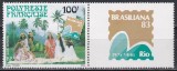 Polinezia Franceza 1983-Expo.internaț. de timbre BRASILIANA 83, cu Vinieta,MNH, Nestampilat