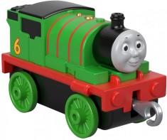 Locomotiva Percy Push Along Cu Pete Colorate foto