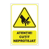 Indicator avertizare &bdquo;Atenție! Cuțit neprotejat&rdquo;