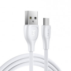 Remax Lesu Pro USB - cablu de încărcare a datelor micro USB, 480 Mbps, 2,1 A, 1 m, alb (RC-160m-white)