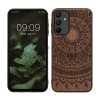 Husa Kwmobile pentru Samsung Galaxy A15 5G, Maro inchis, Lemn, KWM000021PM002C, Silicon, Carcasa