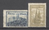 Deutsches Reich.1923 Castelul Wartburg si Domul din Koln XD.55