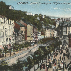 * Austro-Ungaria, Karlsbad, carte poştală circulată, 1912