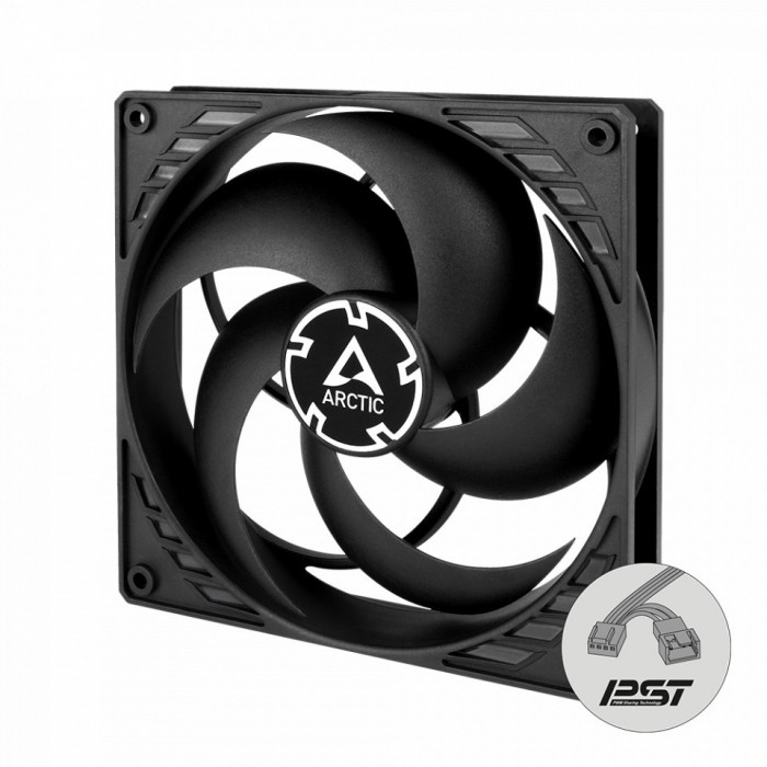 VENTILATOR ARCTIC PC 140x140x27 mm, &quot;P14 PWM PST CO&quot;, w/ PWM &amp;amp; cablu PST,