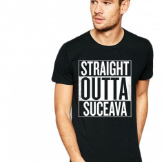 Tricou negru barbati - Straight Outta Suceava - 2XL