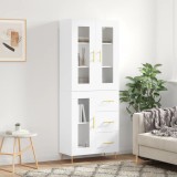 vidaXL Dulap &icirc;nalt, alb, 69,5x34x180 cm, lemn compozit